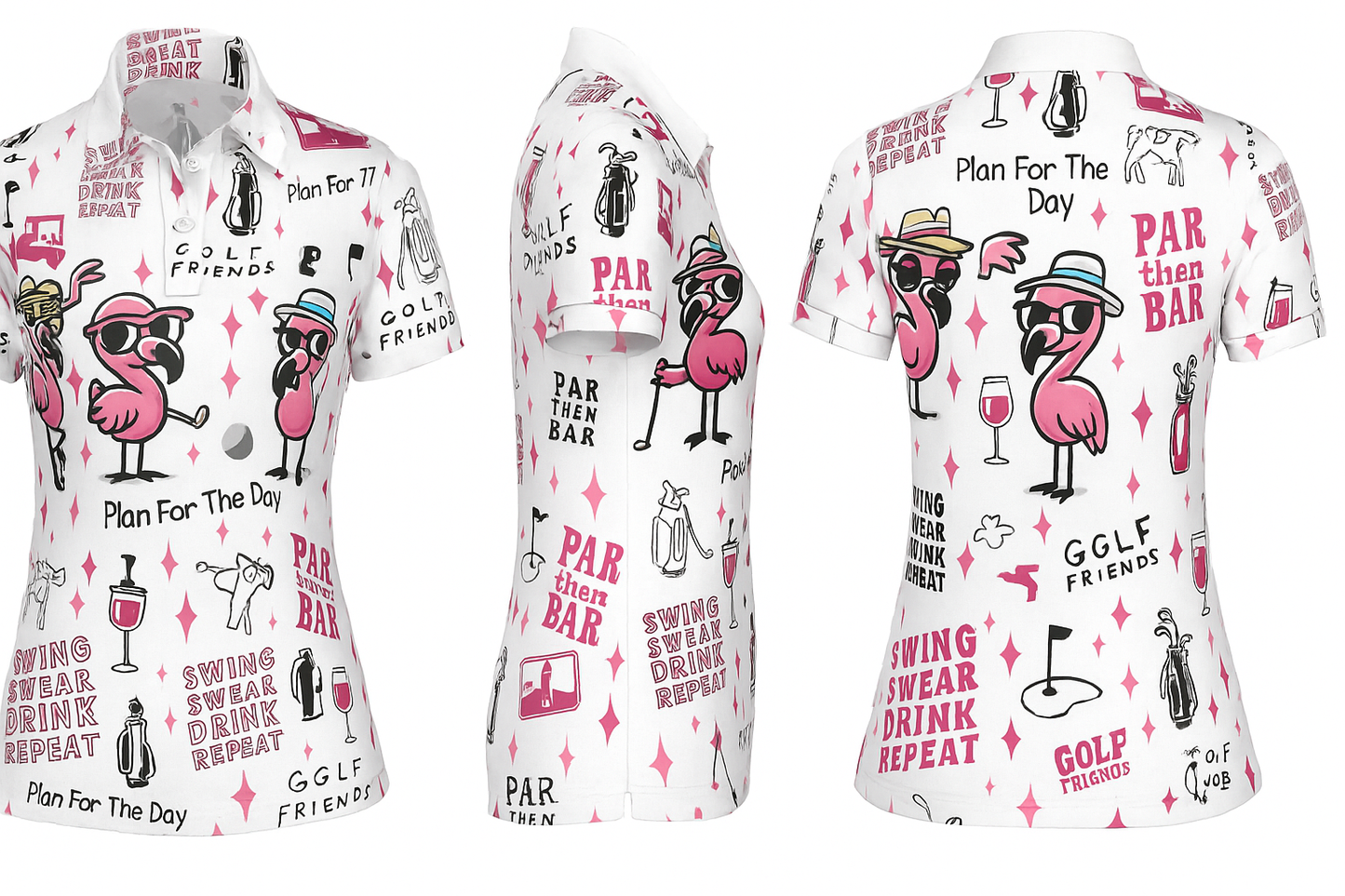 Par-Tee Flamingo Fun Polo