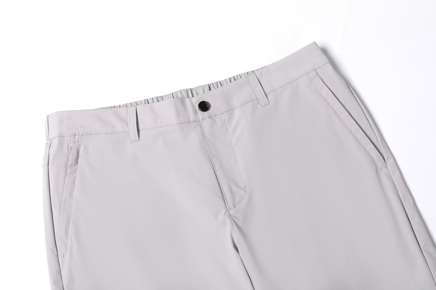 Light Gray Loose Straight - Leg Trousers