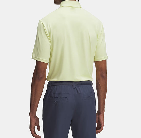 Men's yellow soft golf polo shirt