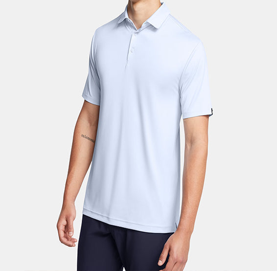 Men's sky blue golf polo shirt