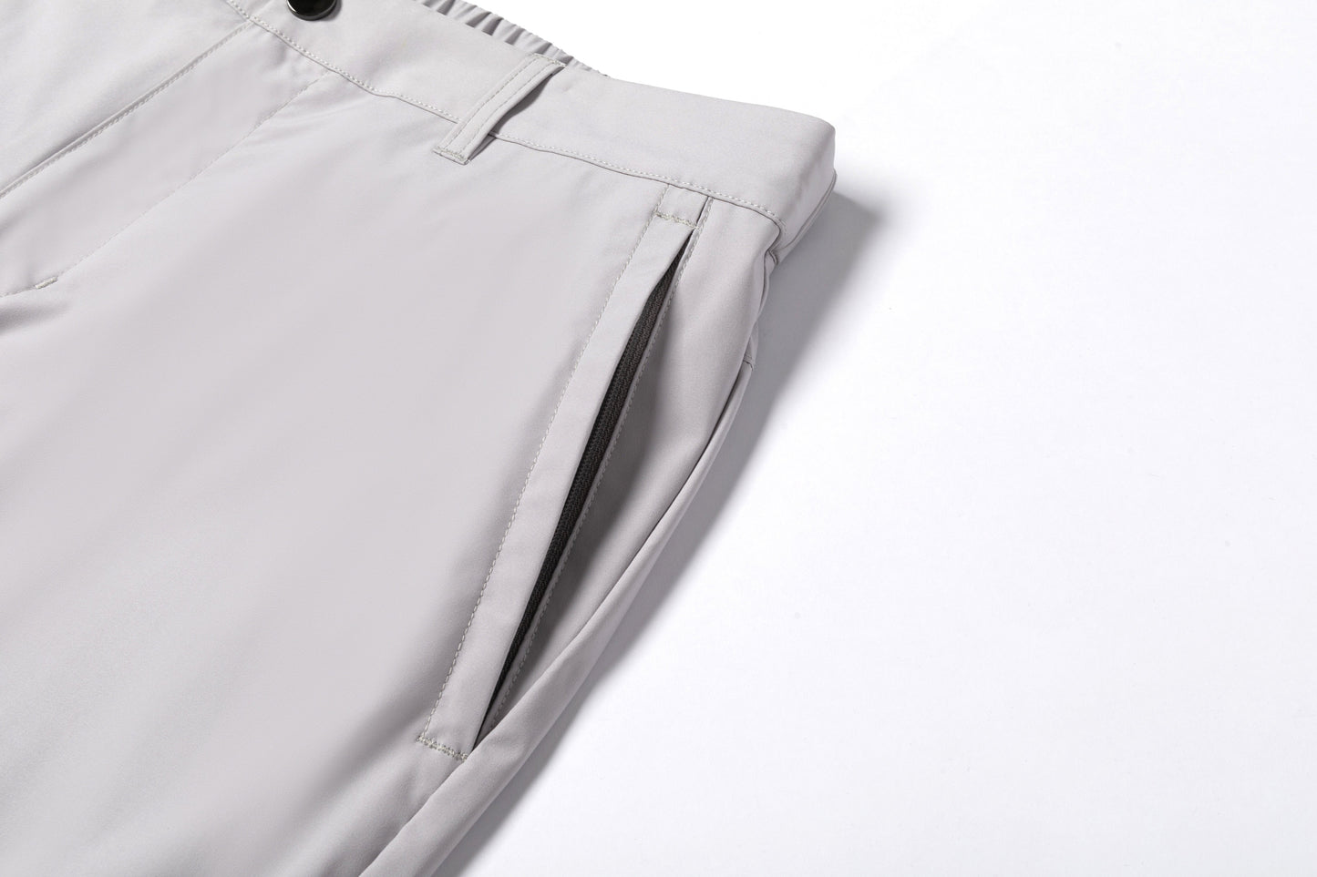 Light Gray Loose Straight - Leg Trousers