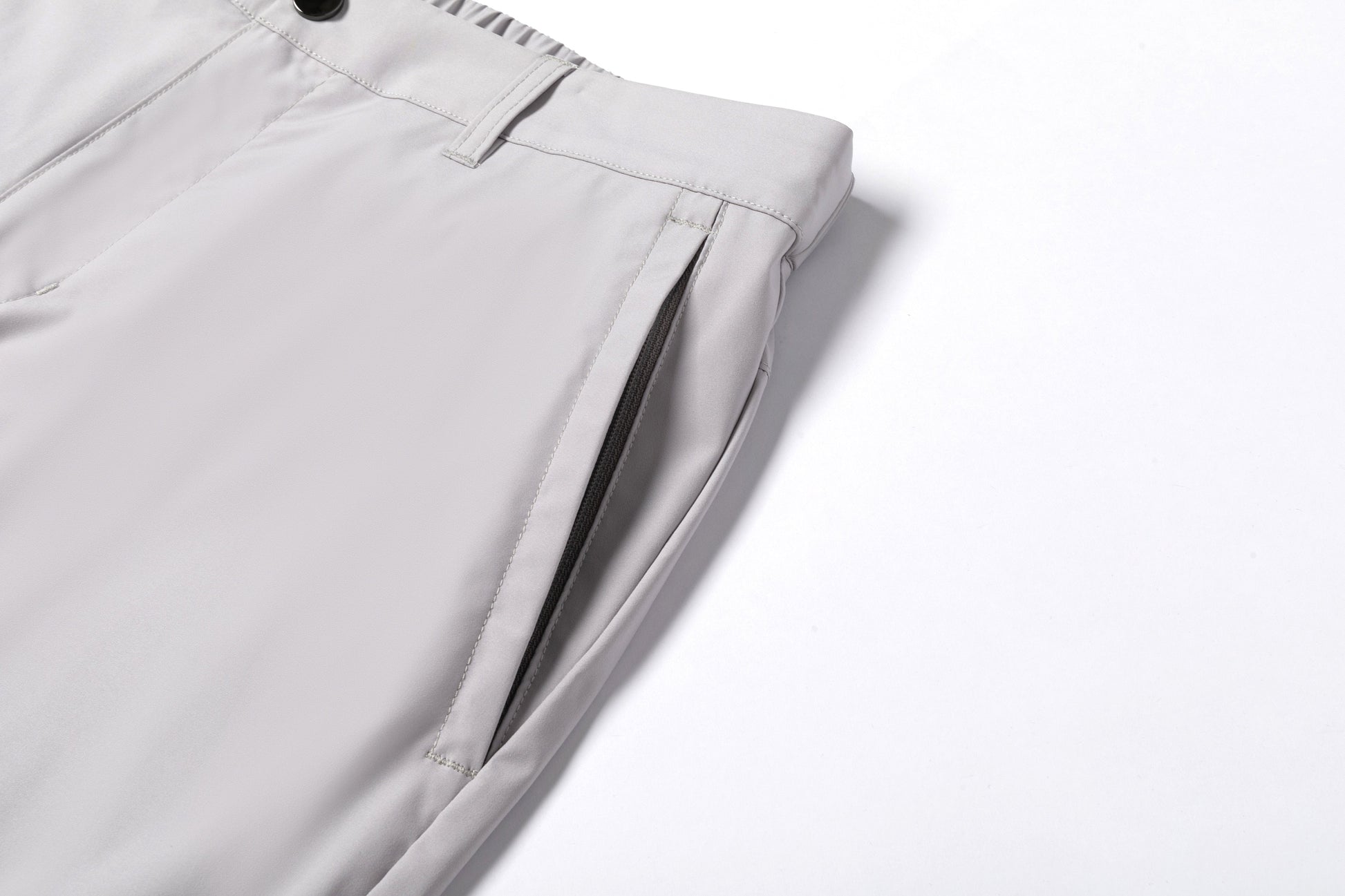 Light Gray Loose Straight - Leg Trousers