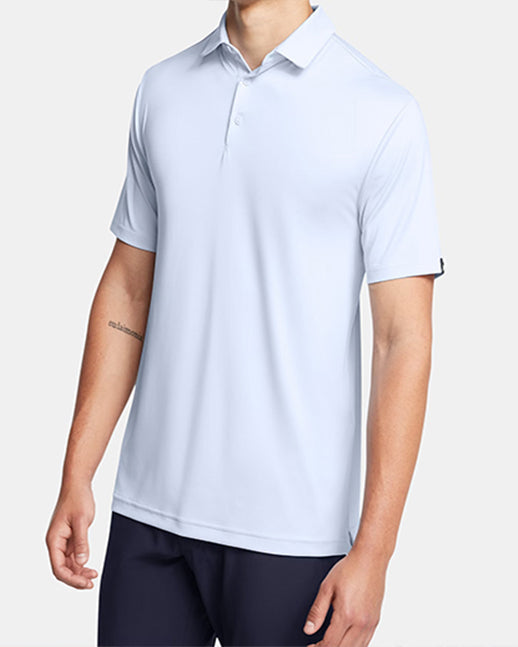 Men's sky blue golf polo shirt