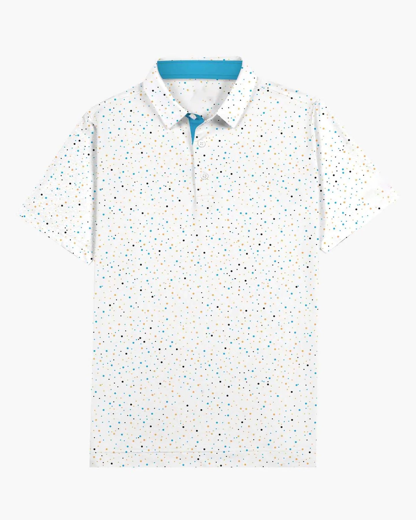 men's polka dot golf polo shirt