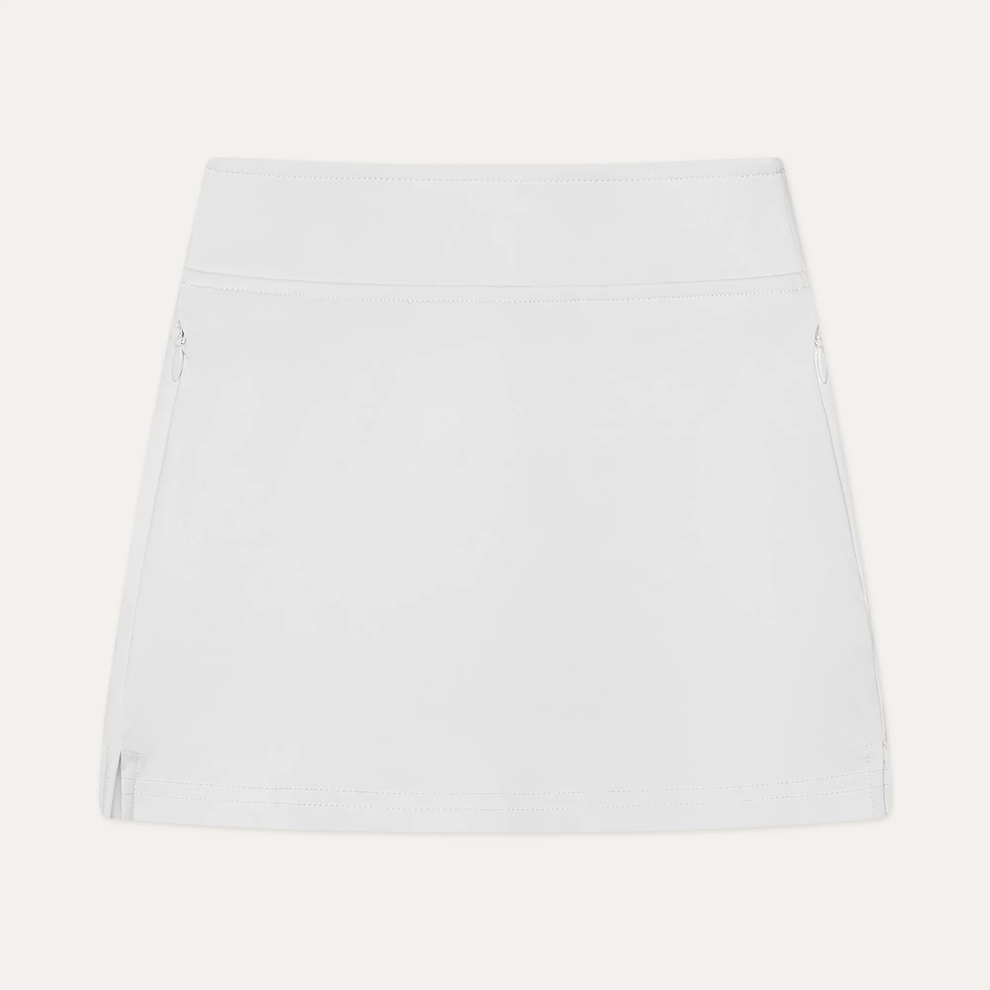 Girls' White Performance Golf Skort