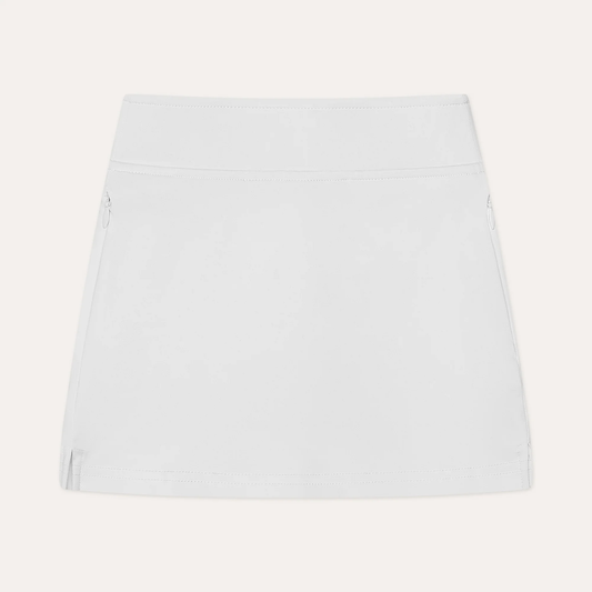 Girls' White Performance Golf Skort