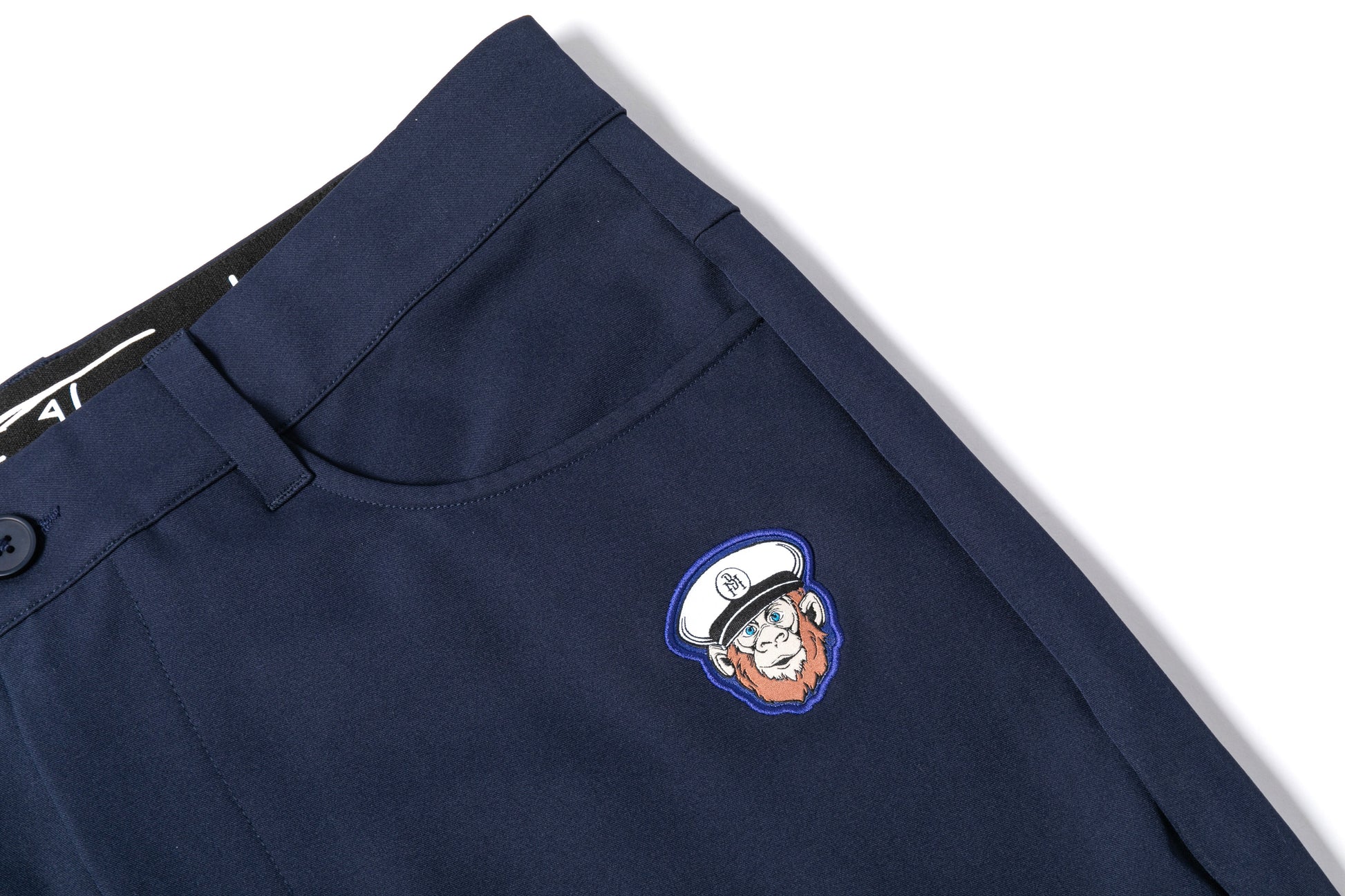 Men's Dark Blue Straight-Leg Trousers