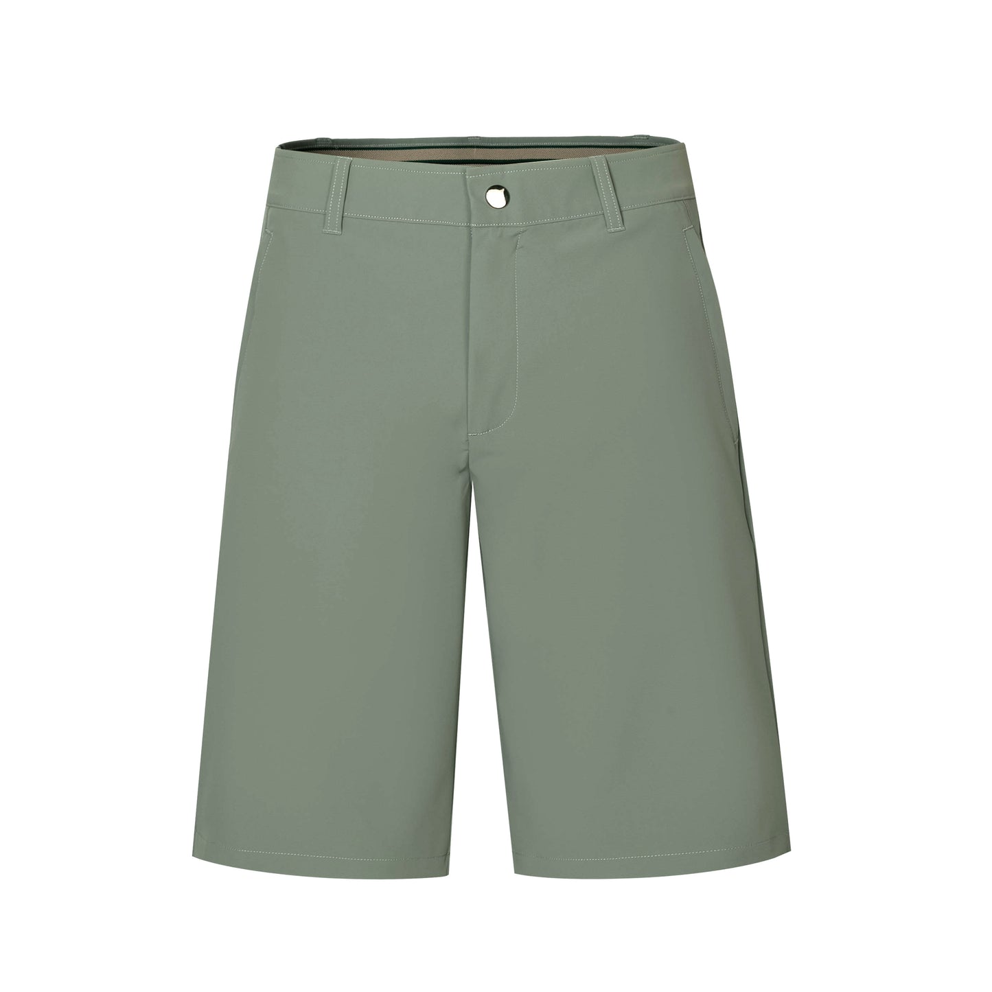 Light Green Shorts with Contrast - Colored Waistband