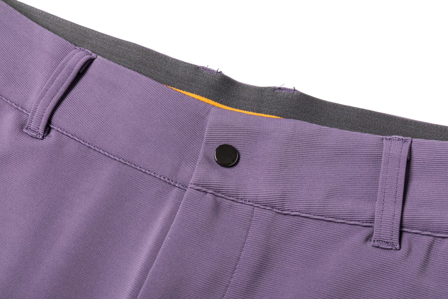 Light Purple Cuffed Trousers with Contrast - Colored Waistband