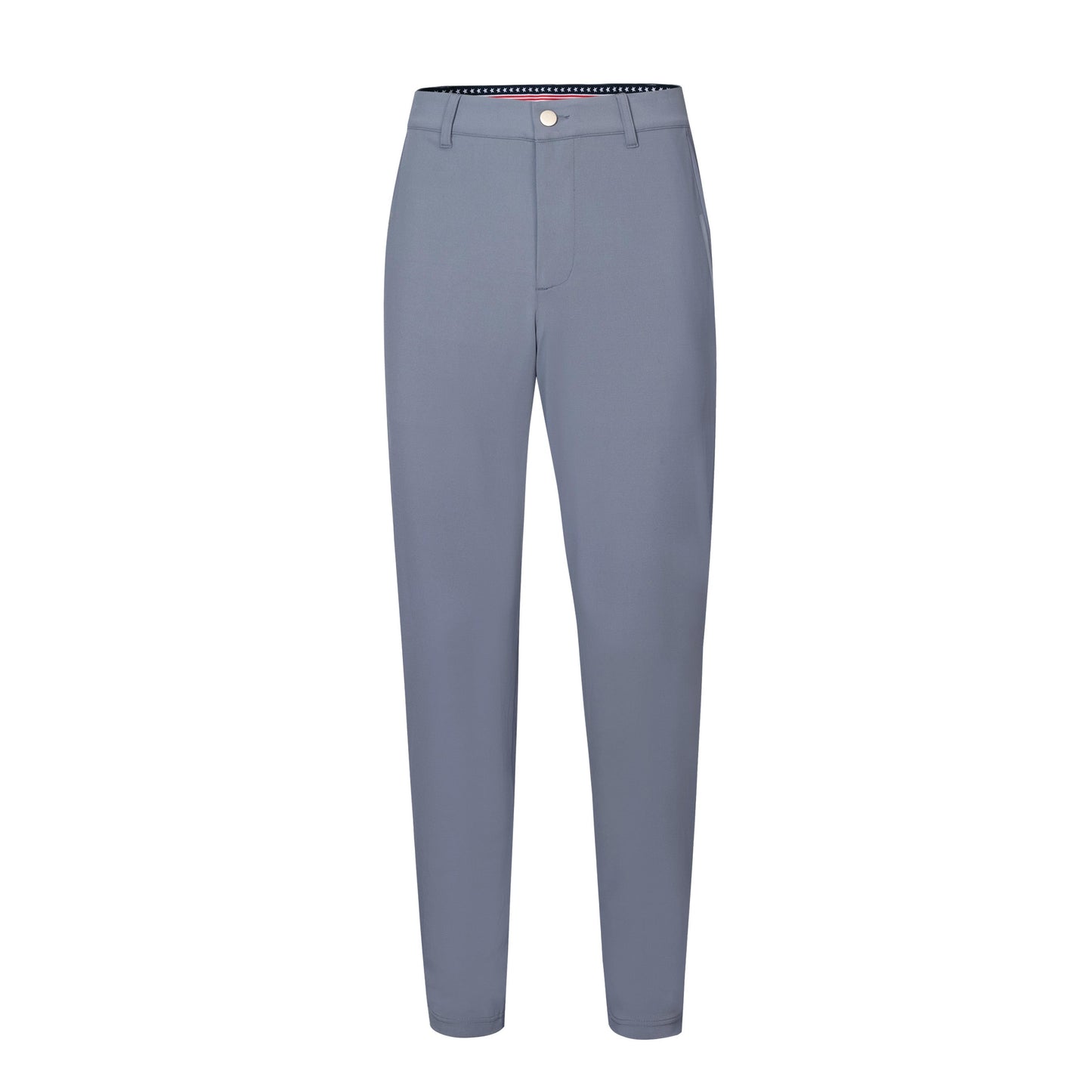 Light Gray - Blue Trousers with Contrast - Colored Waistband