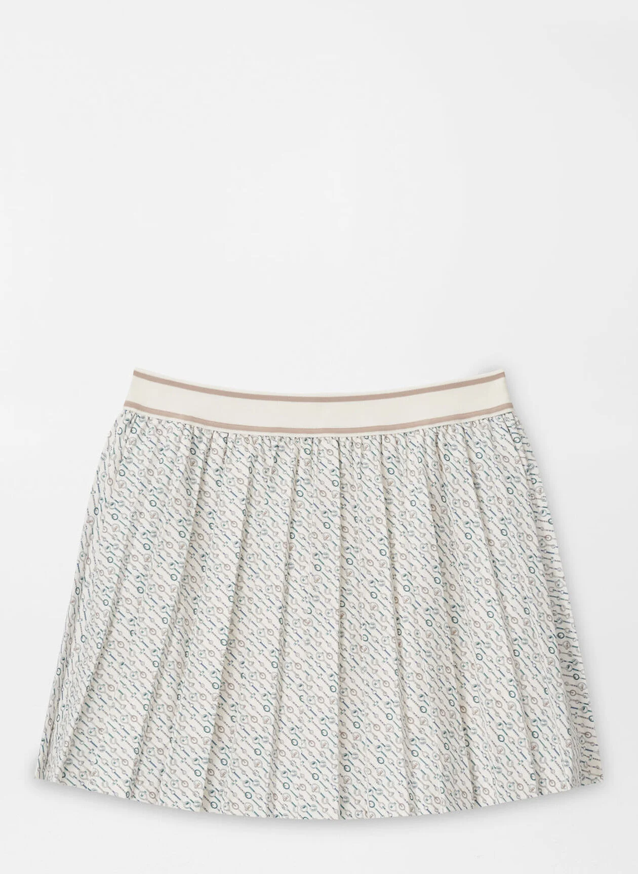 Elegant printed pleated sports skirt