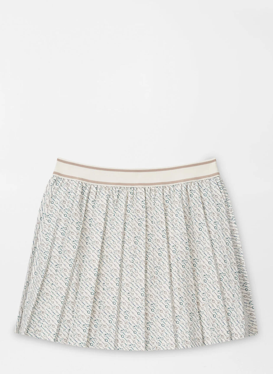 Elegant printed pleated sports skirt