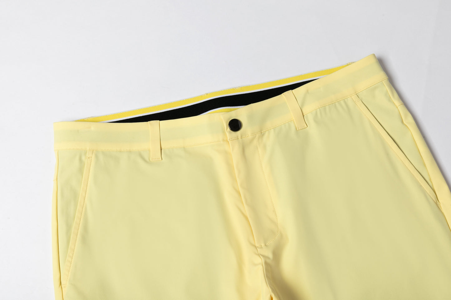 Cream Yellow Wrinkle - Resistant Straight - Leg Casual Pants