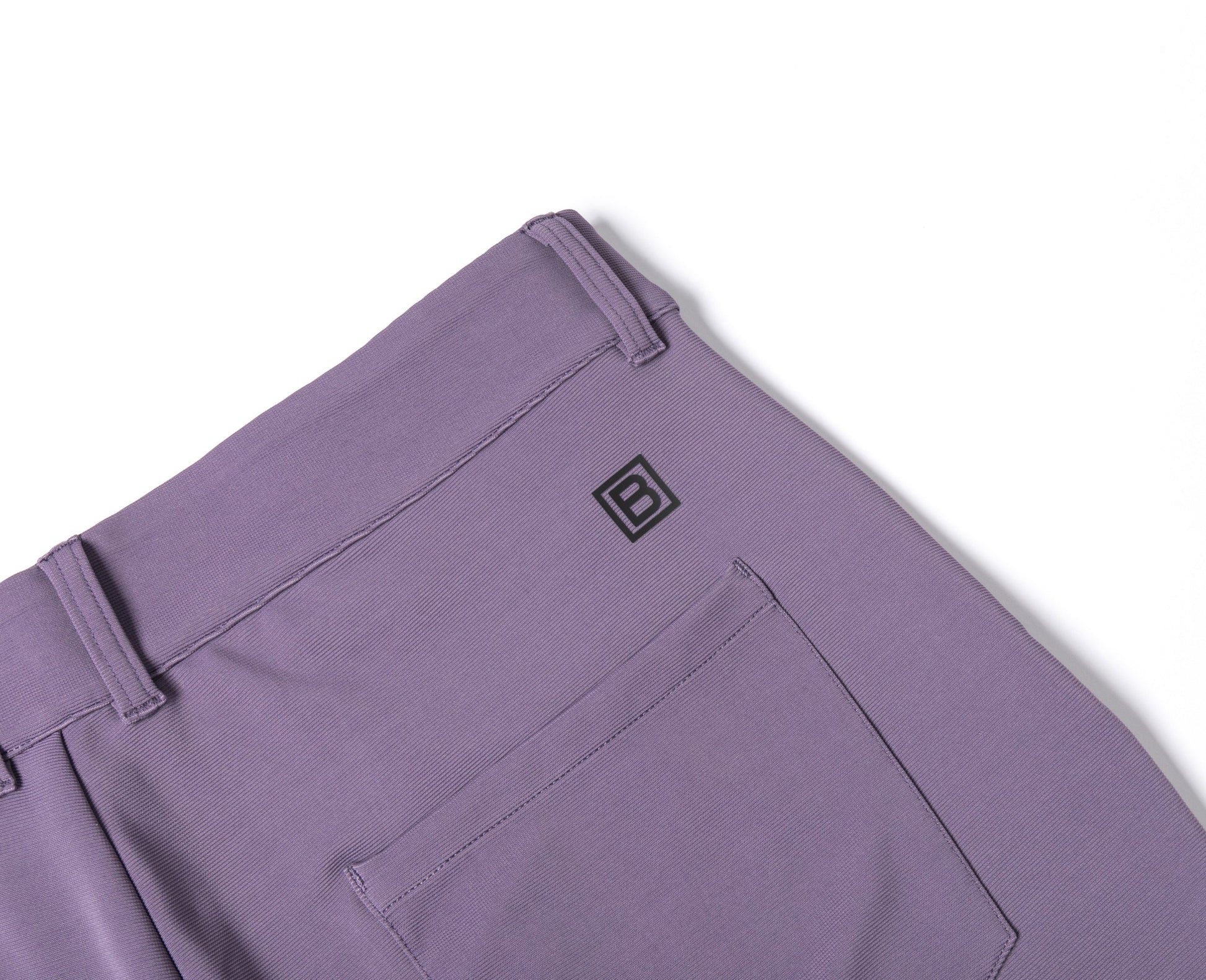 Light Purple Cuffed Trousers with Contrast - Colored Waistband