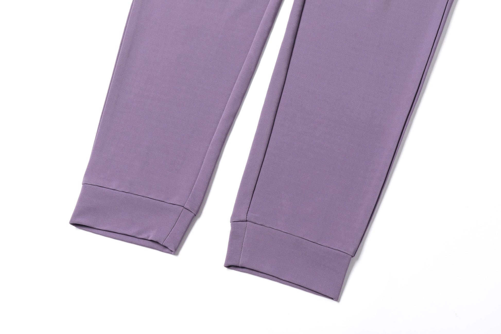Light Purple Cuffed Trousers with Contrast - Colored Waistband
