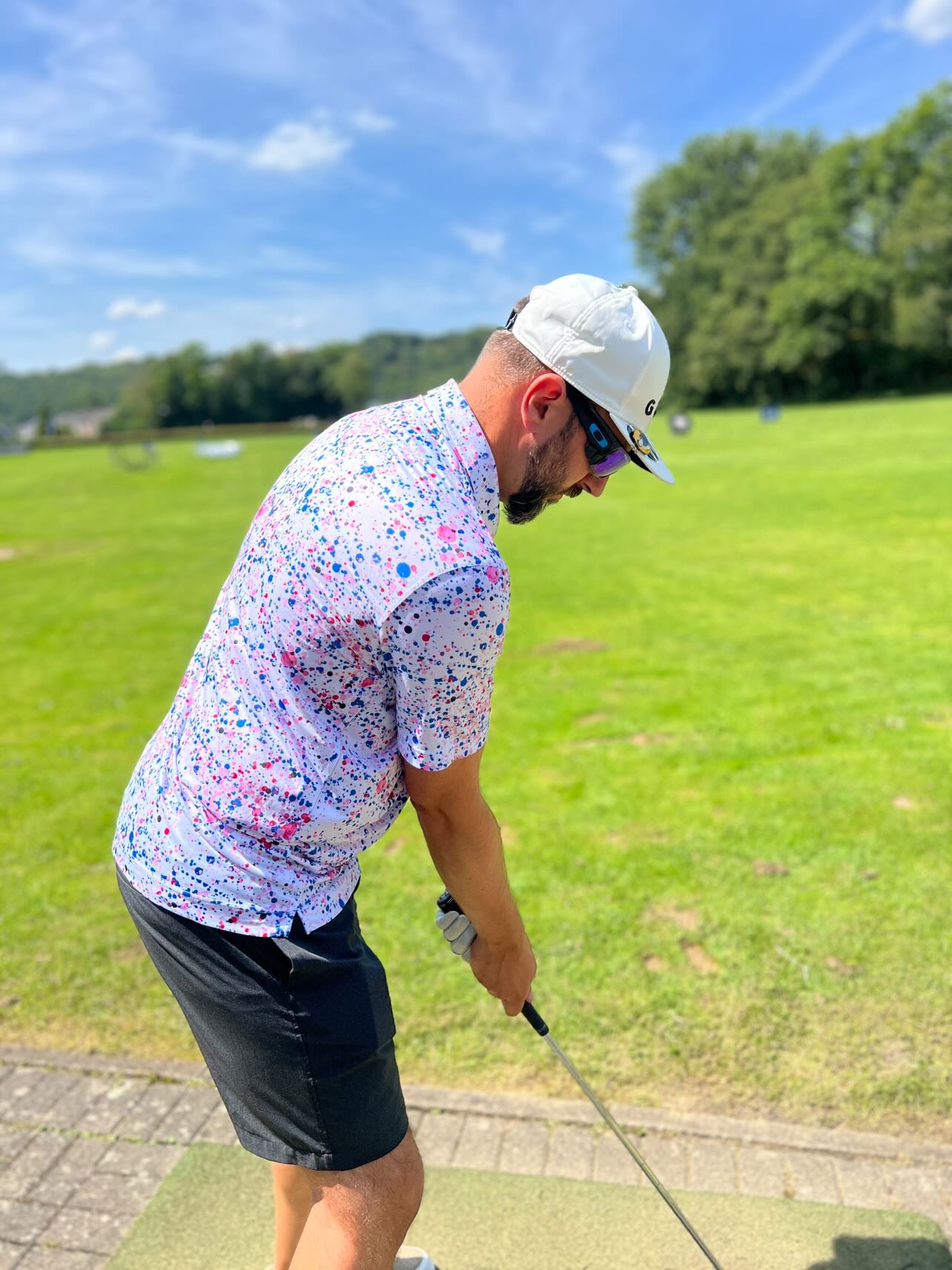 Men's colorful golf polo shirts