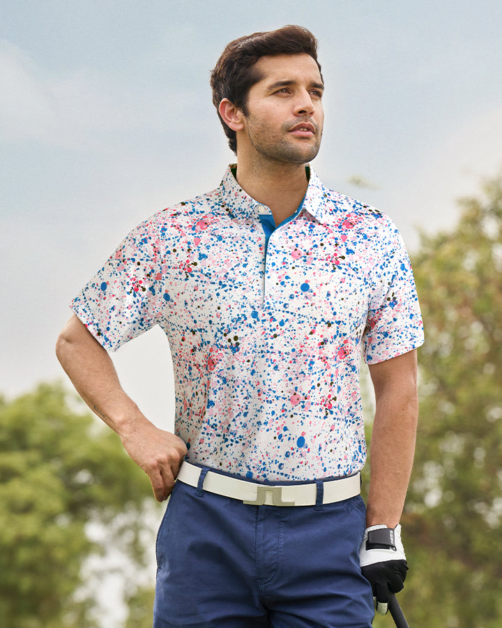 Men's colorful golf polo shirts