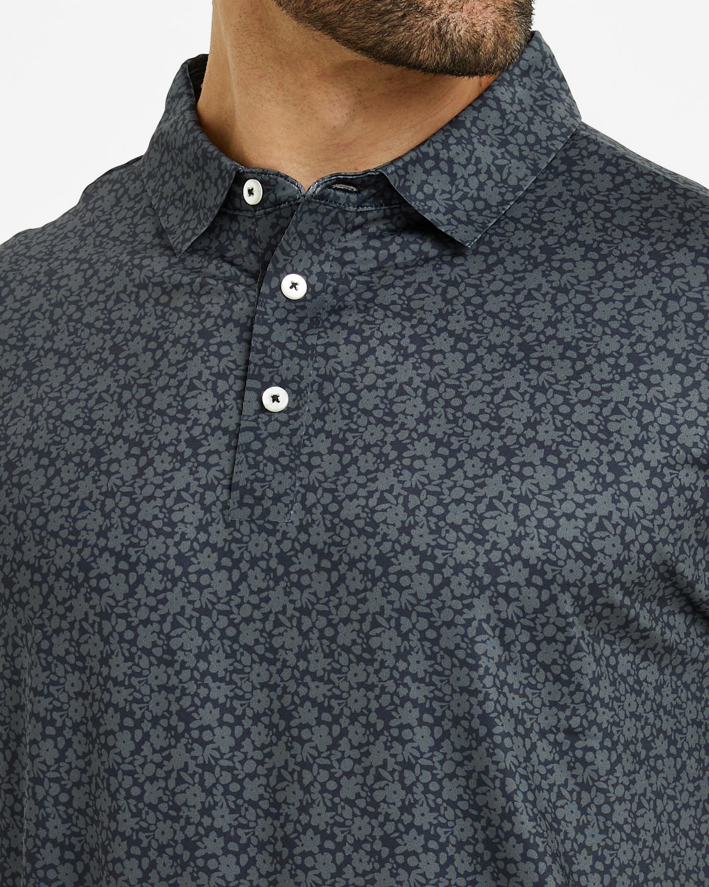 Men's black simple golf polo shirt