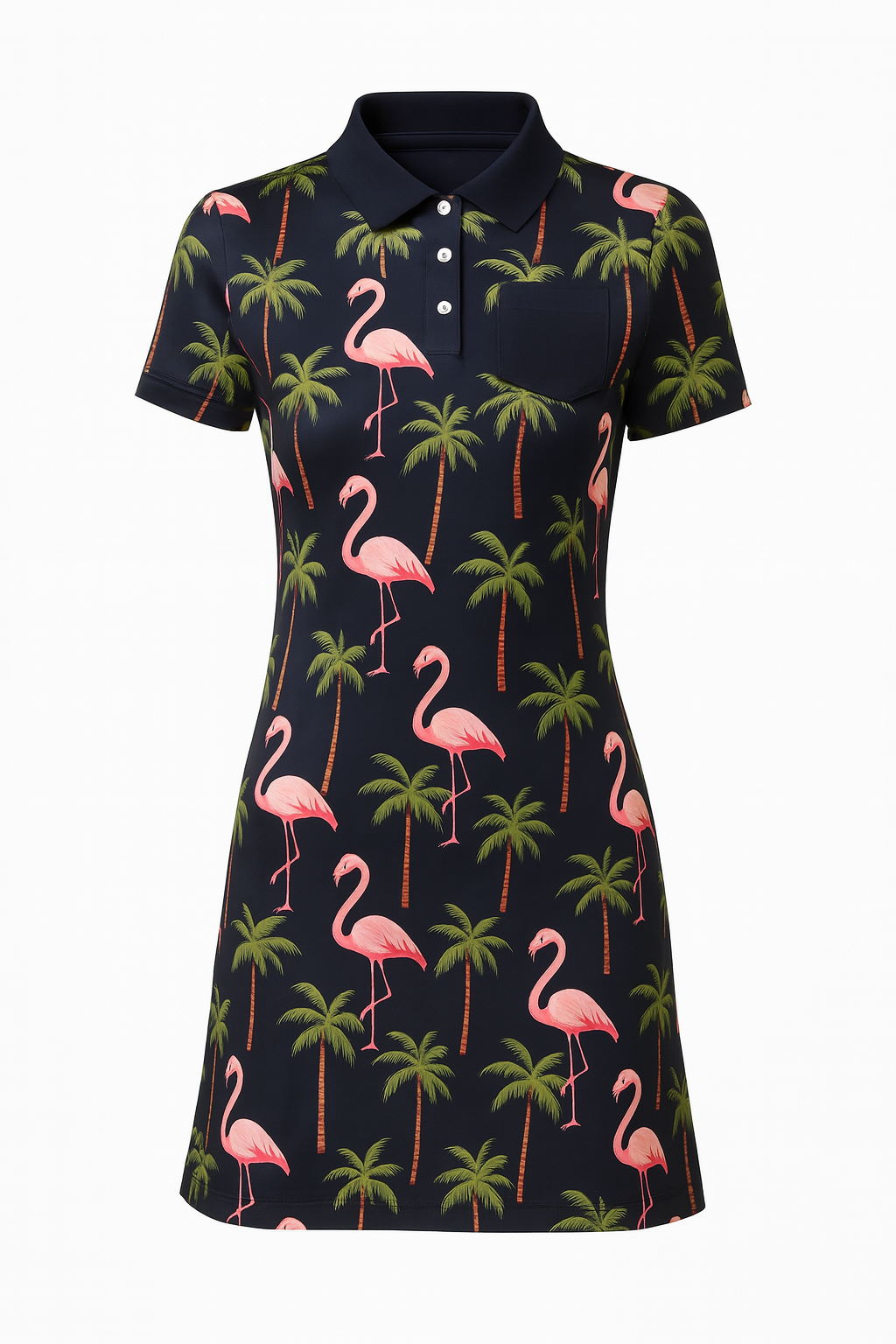 Tropical Flamingo Golf Dress