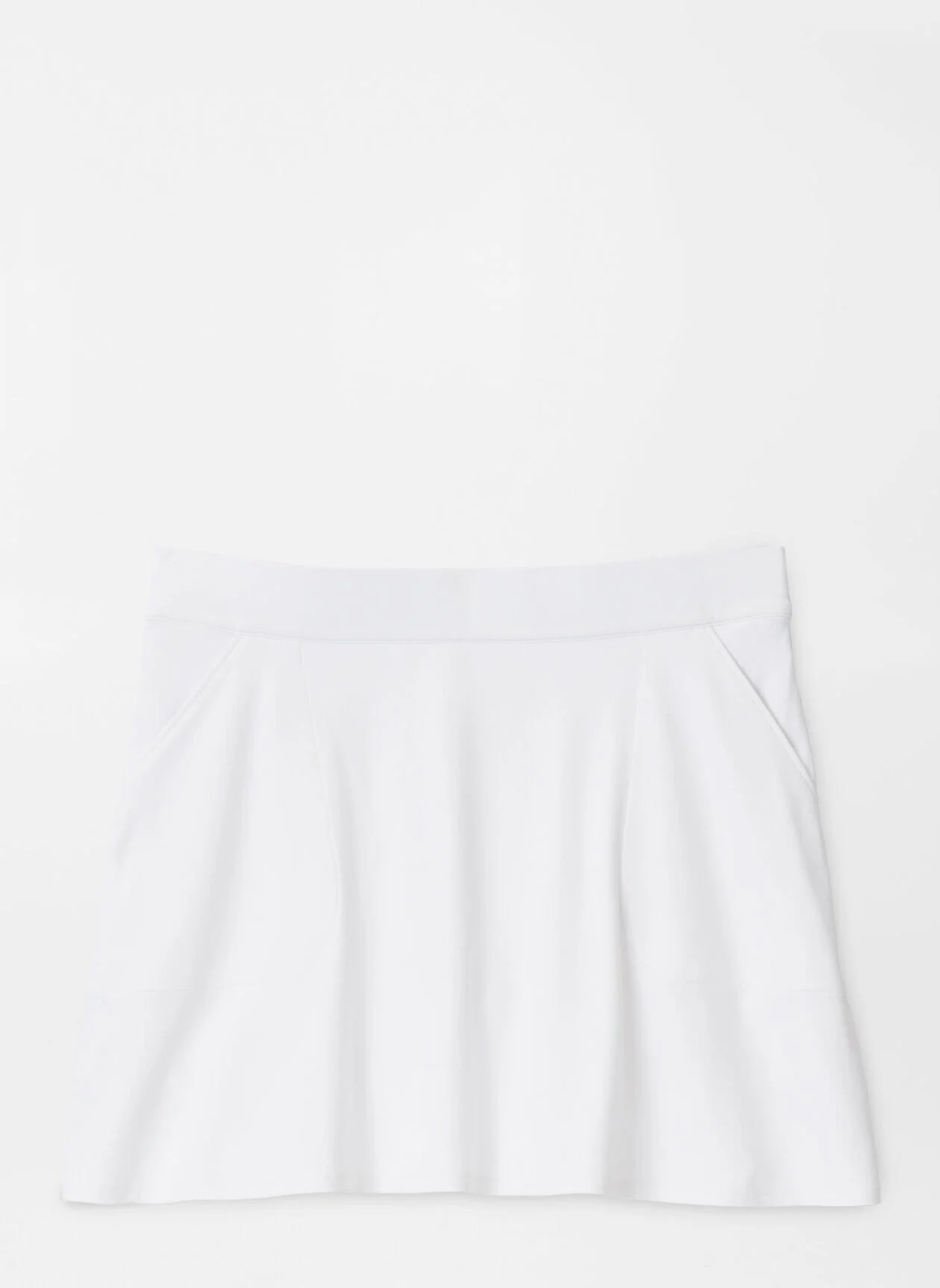 Elegant White Performance Flare Skirt