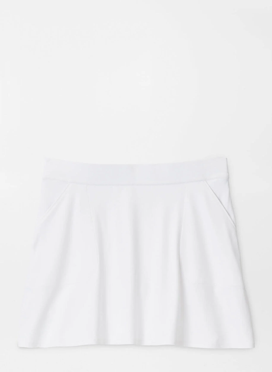 Elegant White Performance Flare Skirt