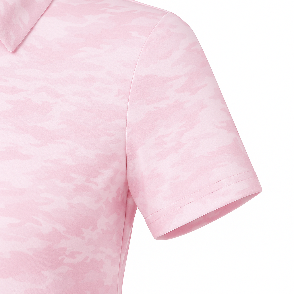 Women's Pink Camo Performance Polo Shirt