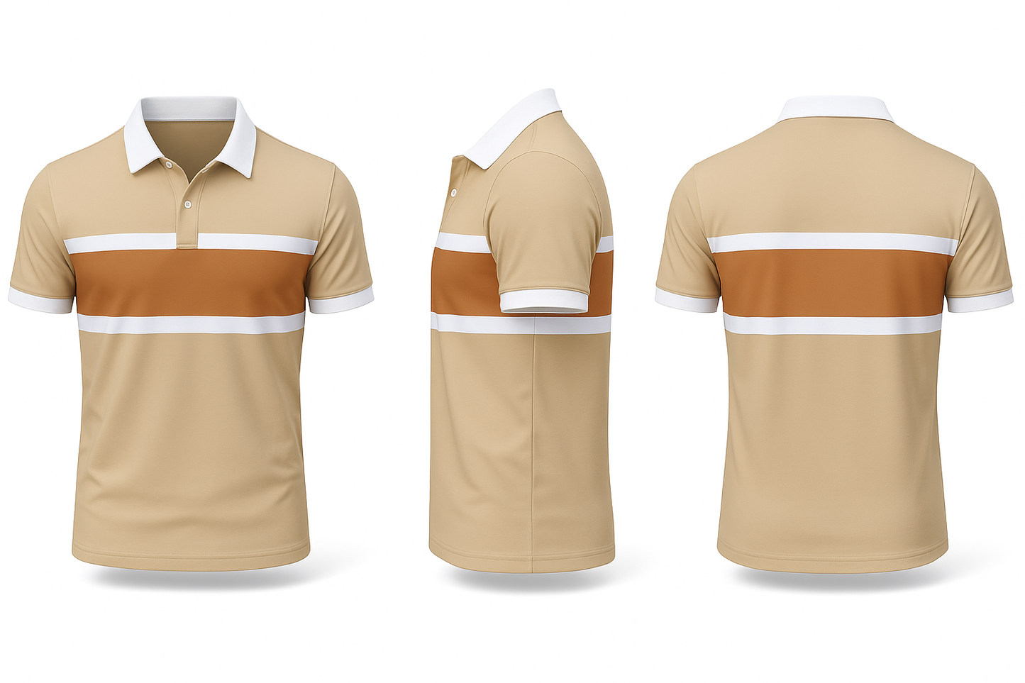 Stylish Sport Golf Color-Block Polo Shirt