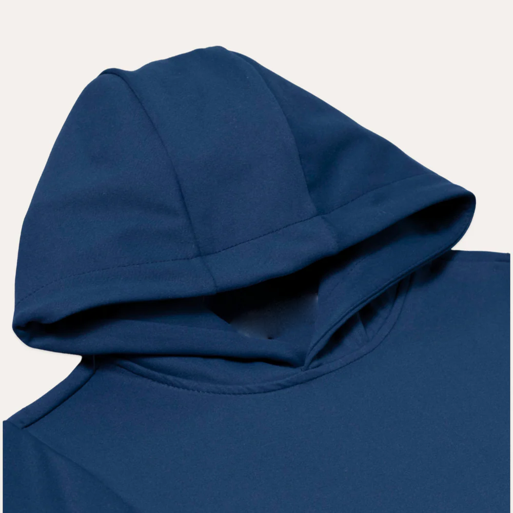 Kids' Navy Performance Hooded Long-Sleeve Top