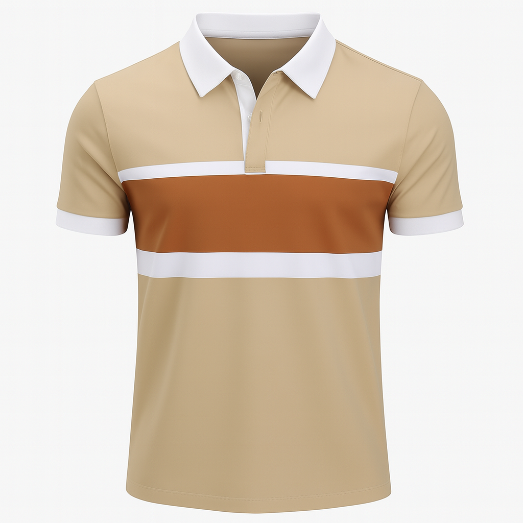 Stylish Sport Golf Color-Block Polo Shirt