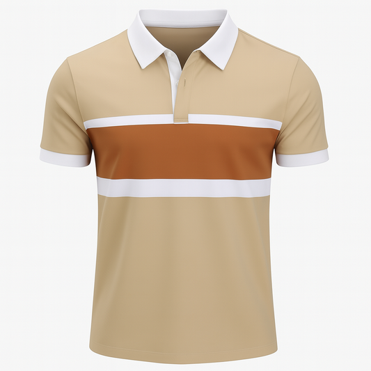 Stylish Sport Golf Color-Block Polo Shirt