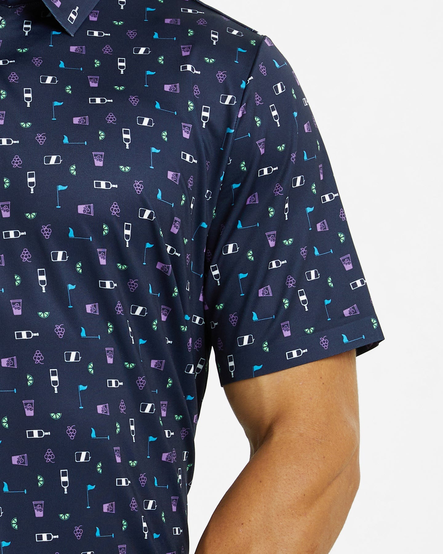 Men's celebration print golf polo shirt