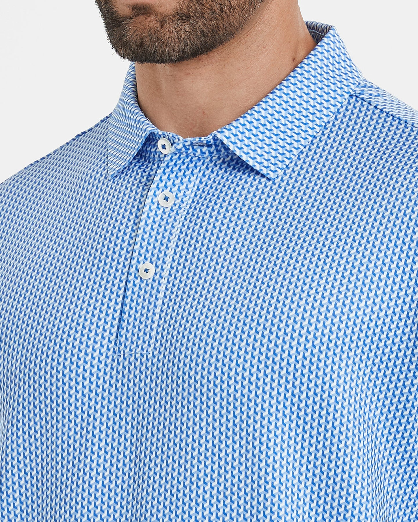 Men's golf polo shirt in a minimalist style