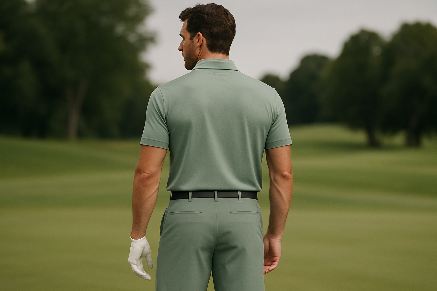 Light Green Shorts with Contrast - Colored Waistband