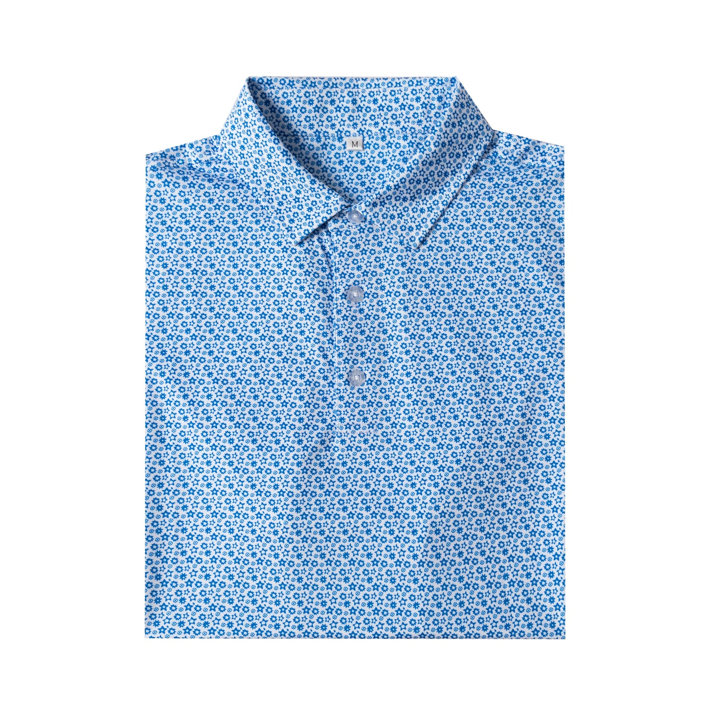 Small Star Pattern Antimicrobial quick dry slim fit polo shirt