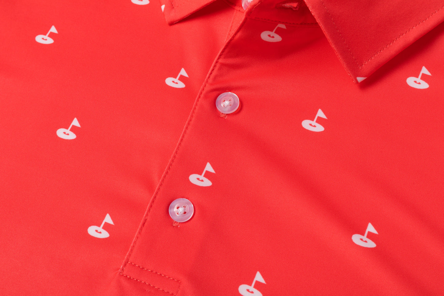 Golf hole marker pattern Antimicrobial quick dry slim fit polo shirt