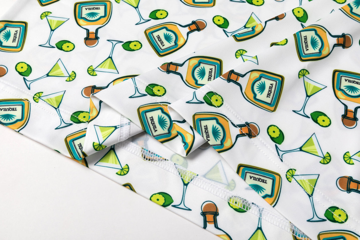 Tequila drinkware - themed pattern Antimicrobial quick dry slim fit polo shirt