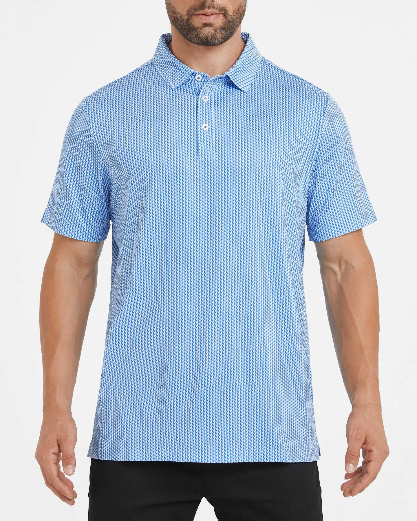 Men's golf polo shirt in a minimalist style