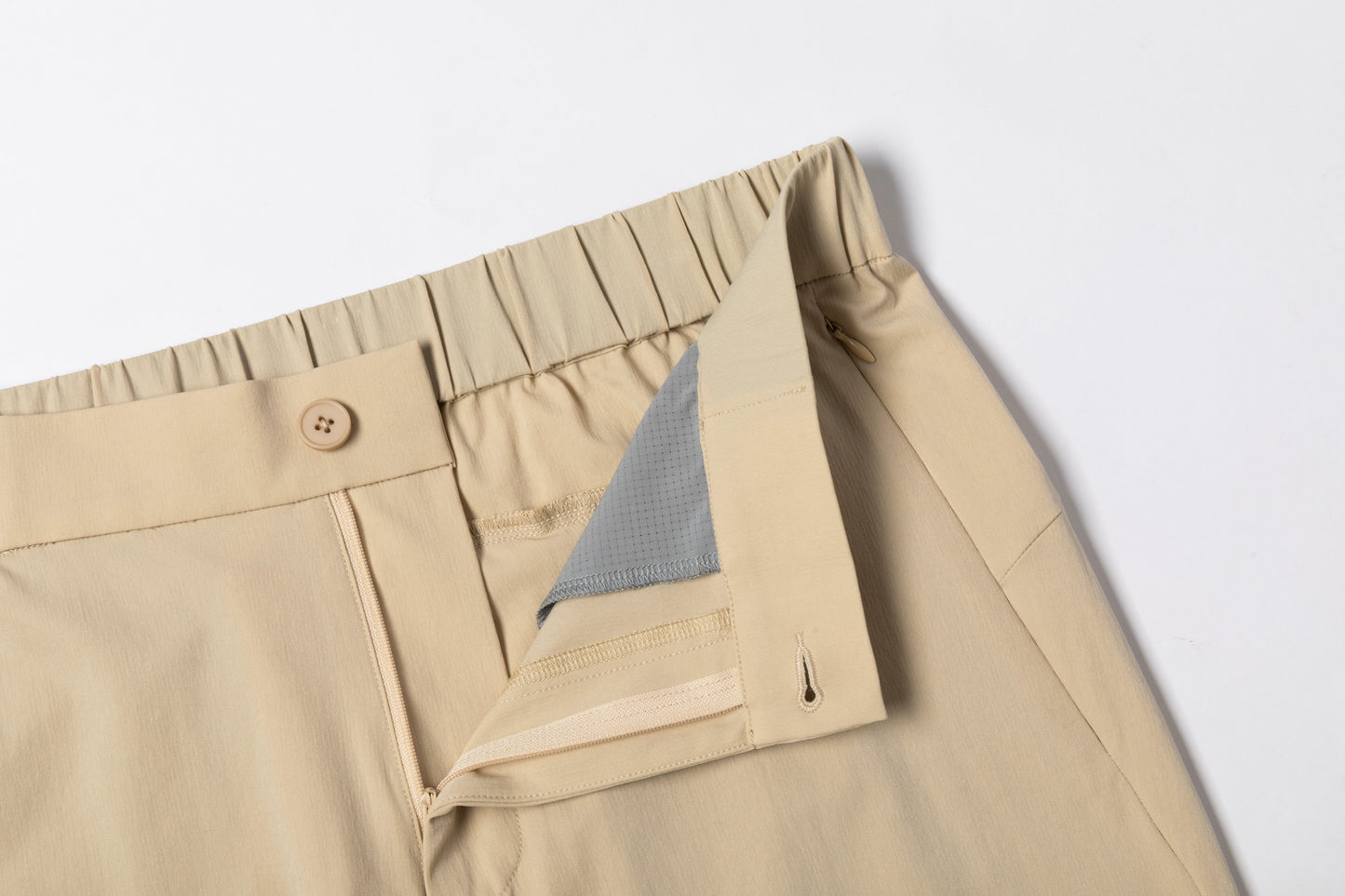 Khaki Quick - Dry Slim - Fit Trousers