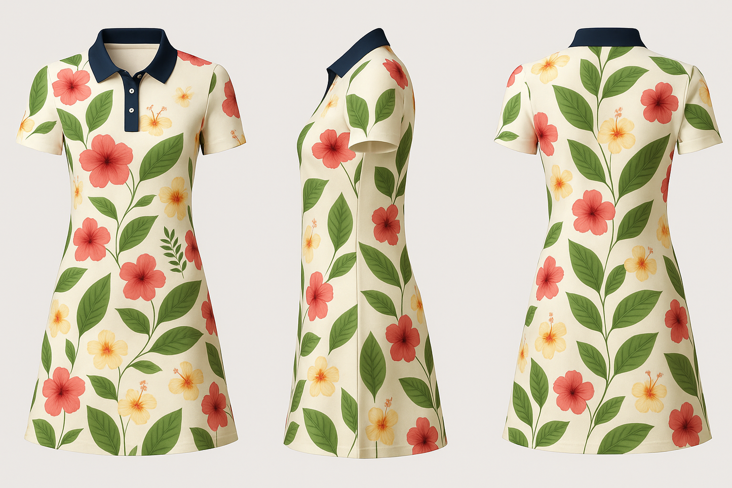 Hibiscus Bloom Golf Dress