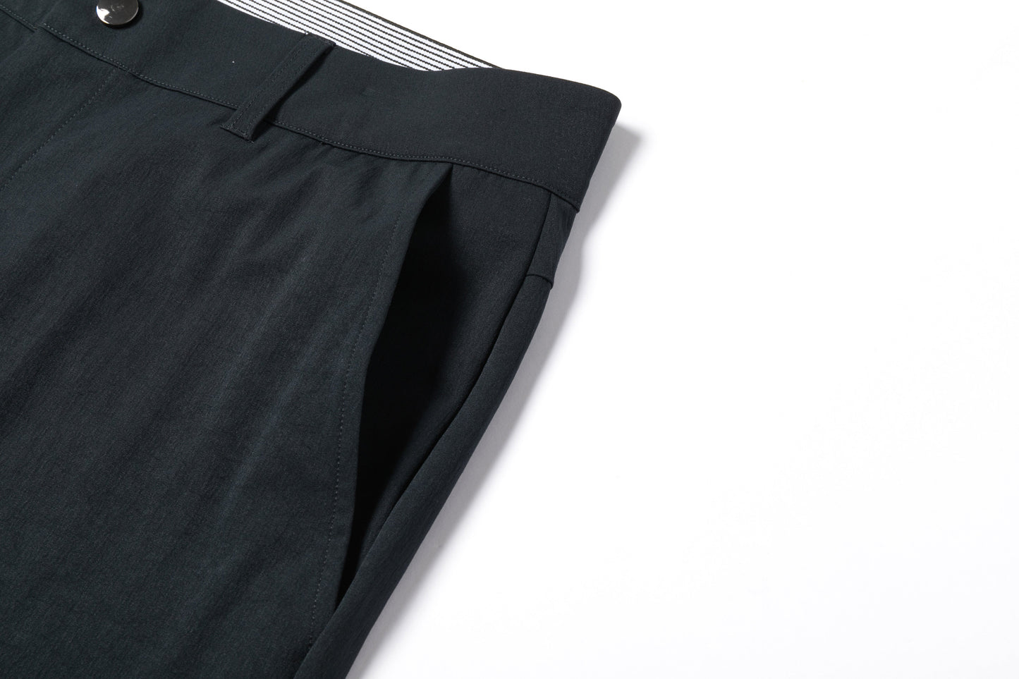 Navy Blue Trousers with Contrast - Colored Waistband