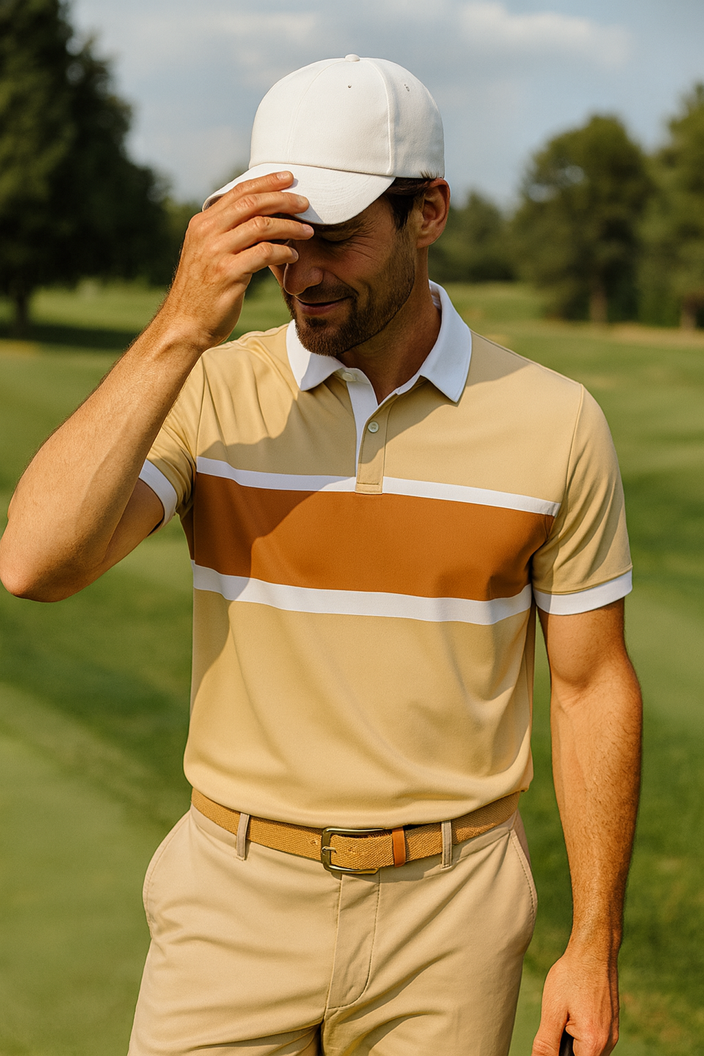 Stylish Sport Golf Color-Block Polo Shirt