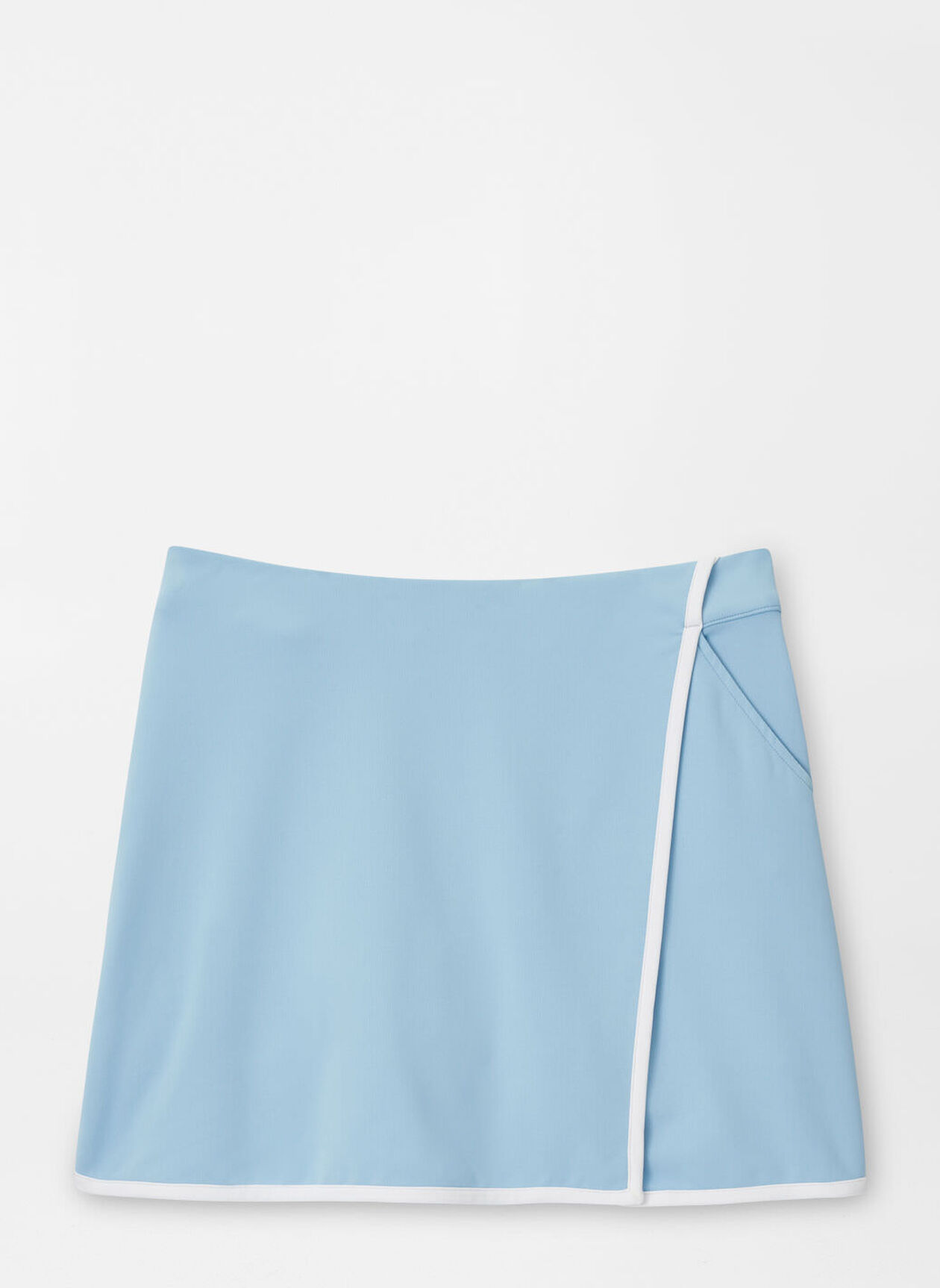 Sky Blue Contrast Trim Performance Skirt