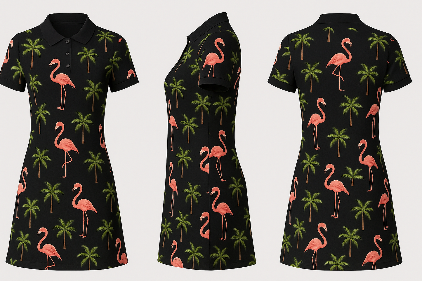 Tropical Flamingo Golf Dress