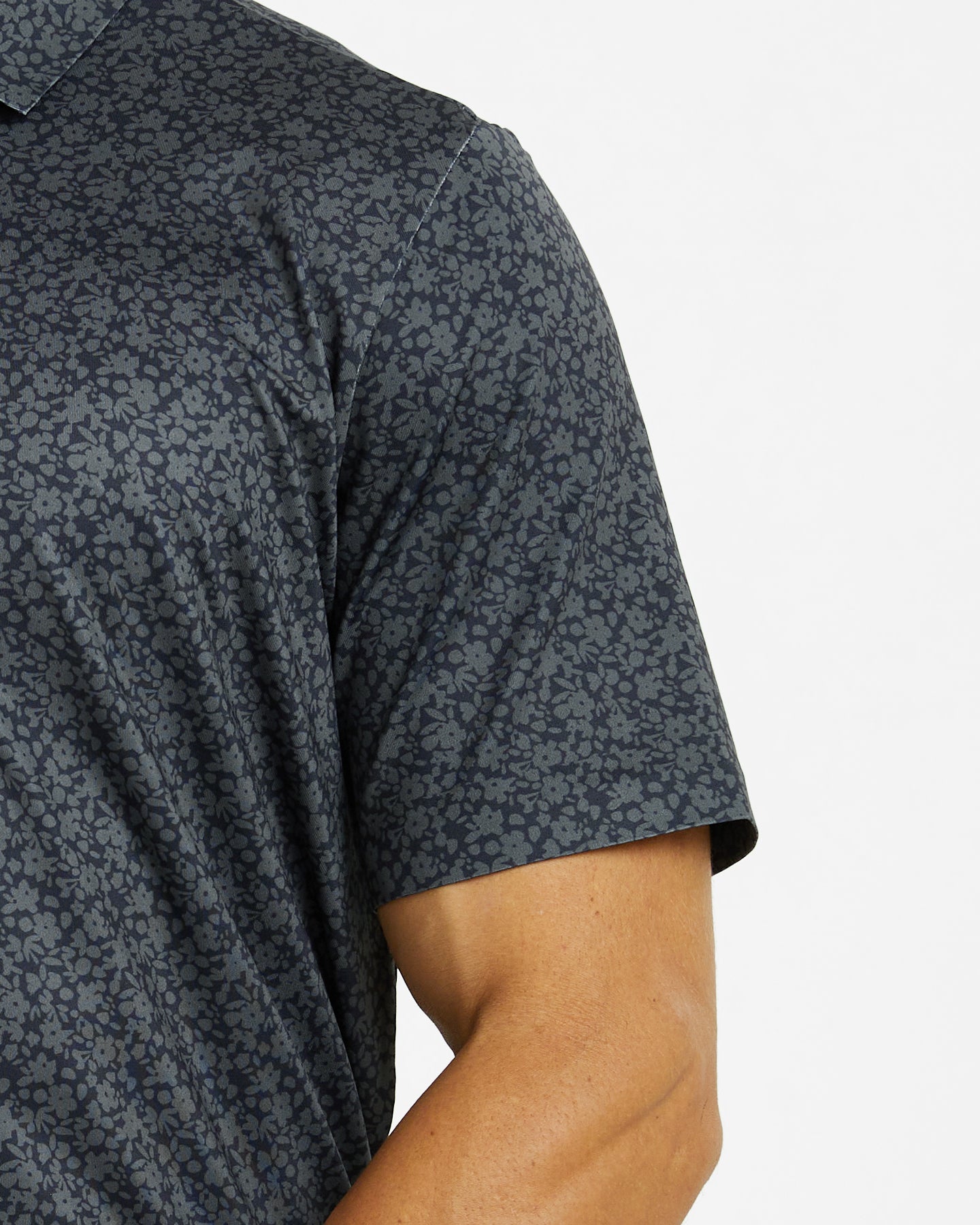 Men's black simple golf polo shirt