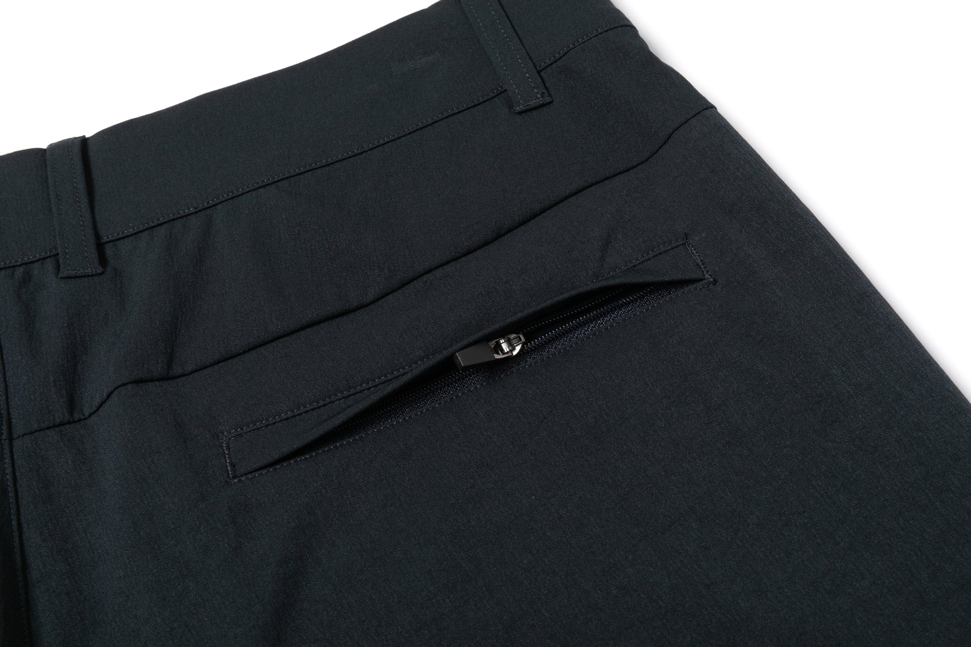 Navy Blue Trousers with Contrast - Colored Waistband