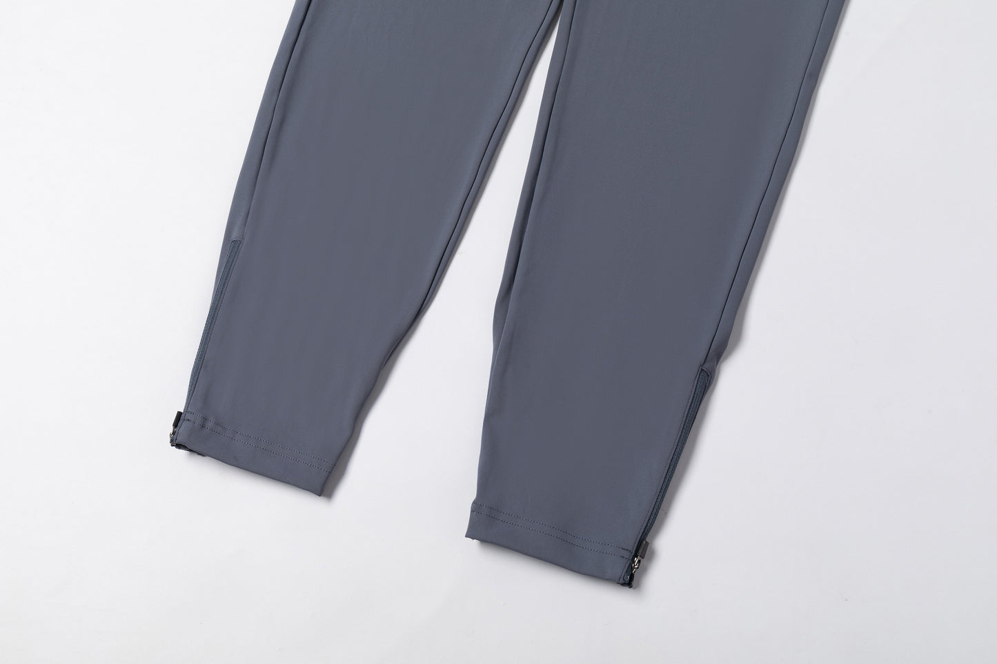 Light Gray - Blue Trousers with Contrast - Colored Waistband