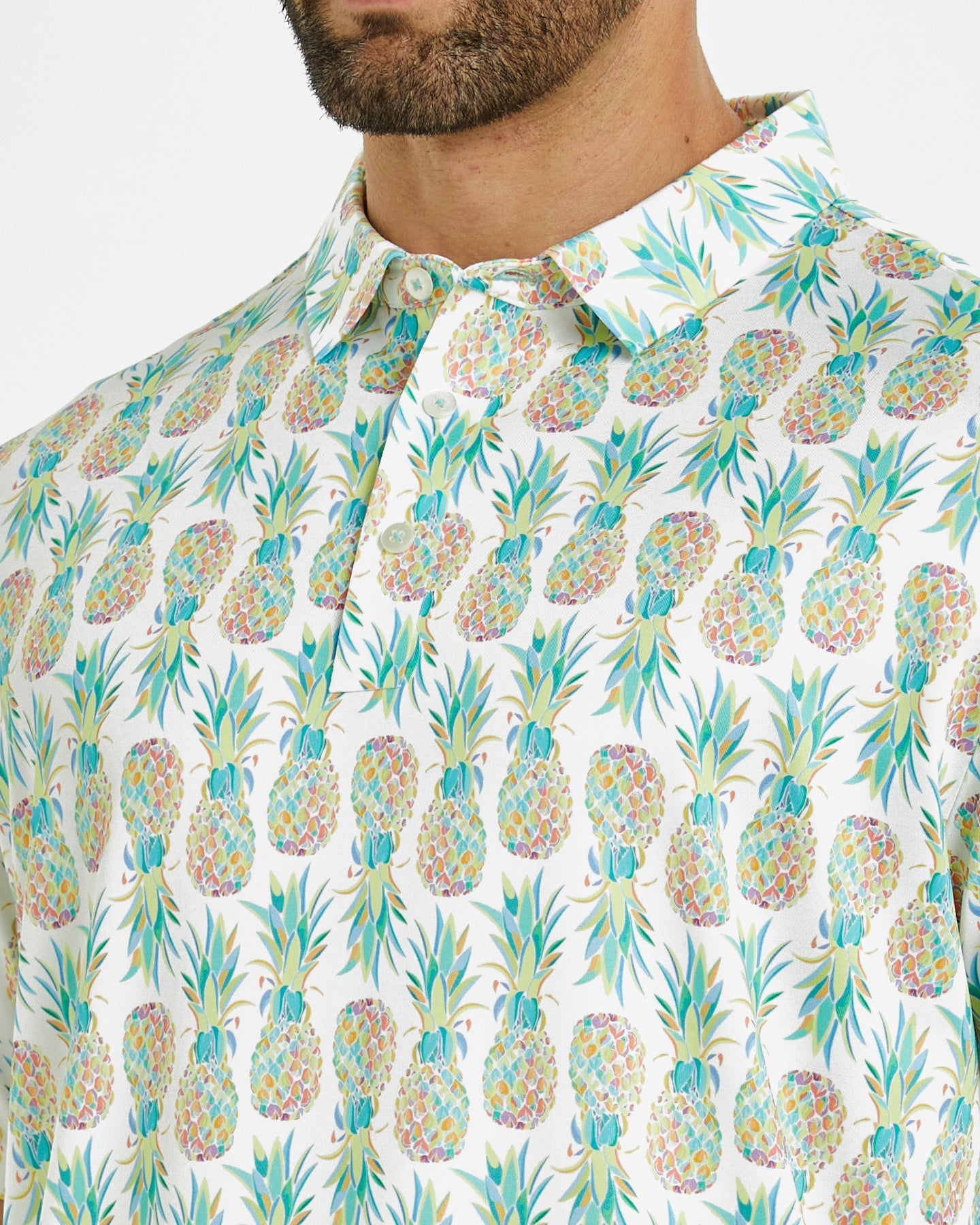 Men's Hawaiian pineapple golf polo shirt