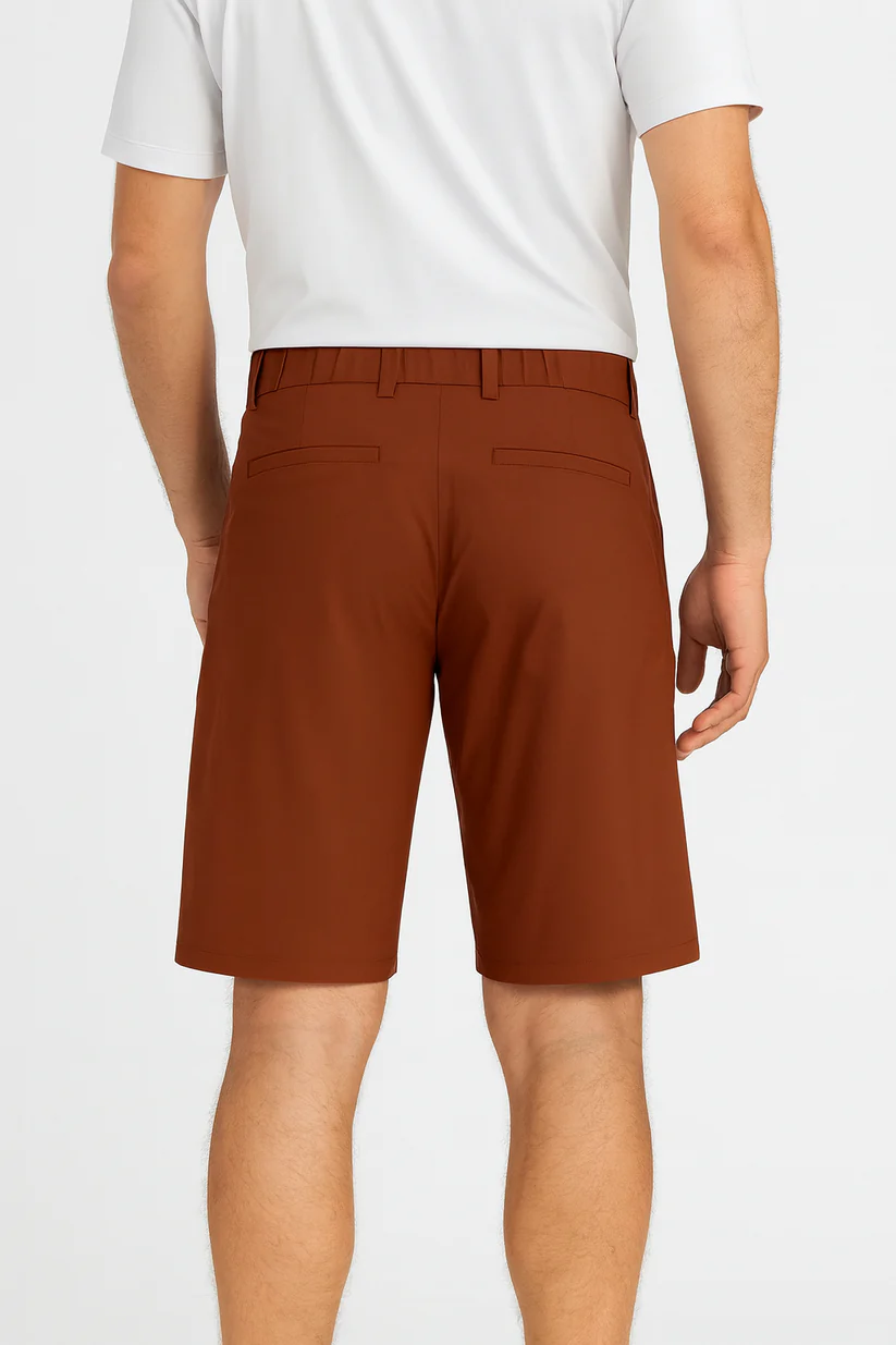 Vintage Brown - Red Casual Shorts