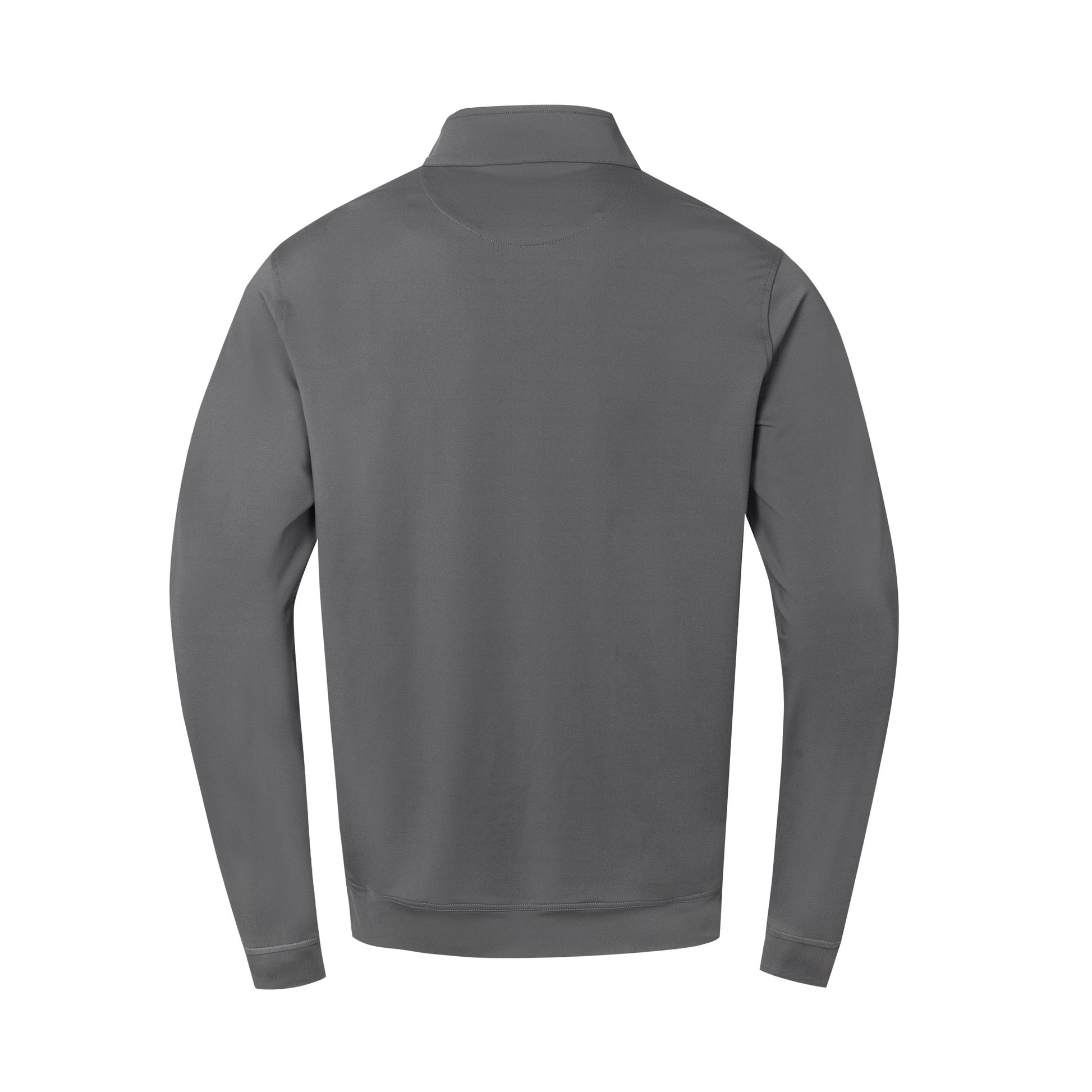 Men's Grey - toned Half - Chest Zipper Stand - Collar Casual Sweatshirt