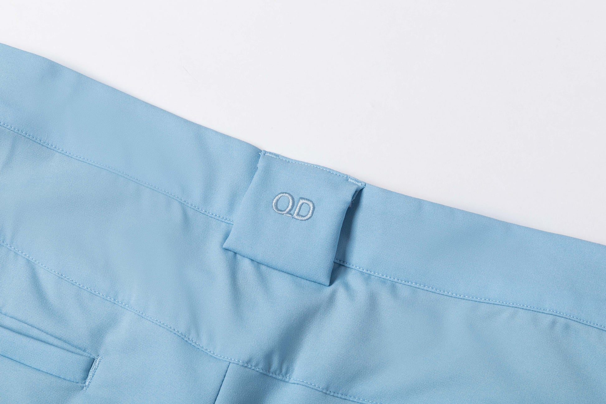 Light Blue Trousers with Contrast - Colored Waistband